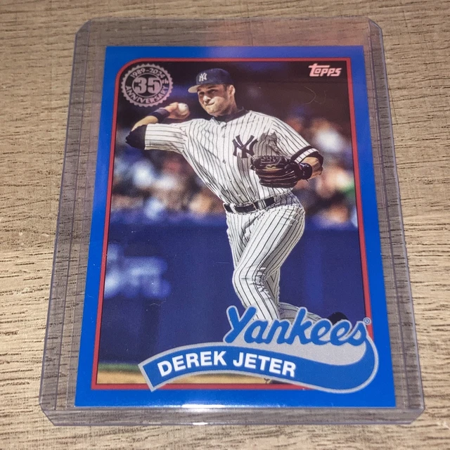 2024 TOPPS SERIES 2 DEREK JETER 1989 TOPPS BLEU PARALLÈLE YANKEES 89B2