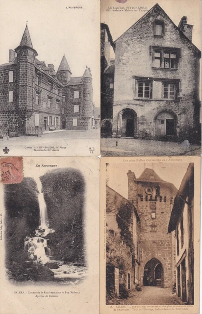 LOT DE 4 cartes postales anciennes postcards SALERS CANTAL 2 EUR 2,76 ...