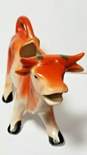 VINTAGE STAMPED 1970's GERMANY 3872 II COW CREAMER HAND PAINTED COLLECTIBLE