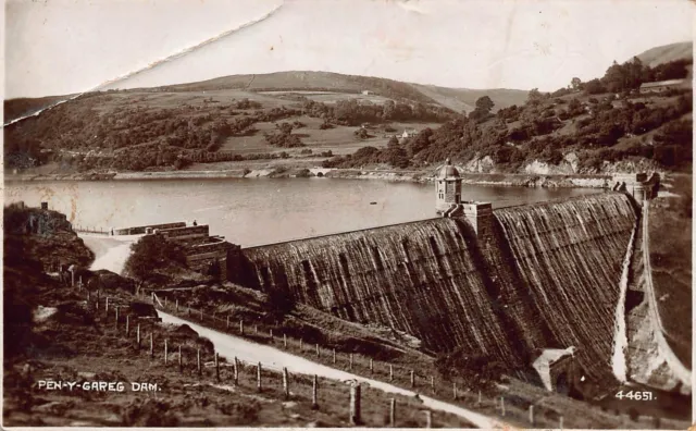 Postcard Pen-y-Gareg Dam Wales Real Photo Unposted