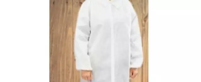 Uline Industrial White Lab Coat with No Pockets S-23370 Medium 25