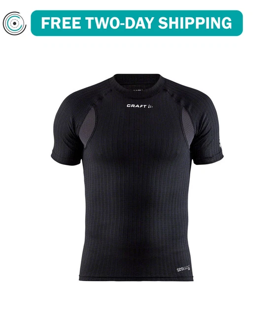 Craft Active Extreme X Crew Neck Base Layer Top - Black Short Sleeve Men's Large