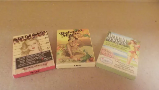 3 the Balm Palettes~3 Different Shades~ MaryLou Manizer~Bahama Mama~Balm Springs