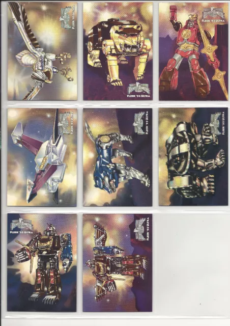 1995 Fleer Ultra Mighty Morphin Power Rangers Movie HOLOFOIL insert 8 Card SET