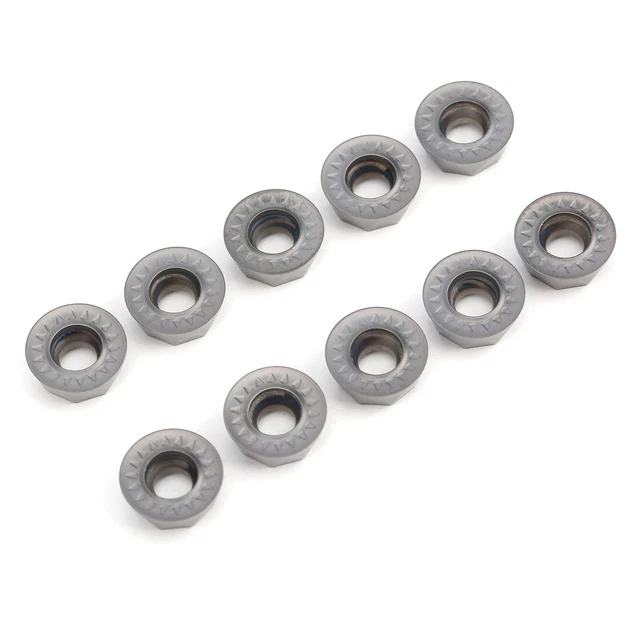 10xCNC-Einsatz Drehbank Vollhartmetall Klinge Schneiden RPMT1204M0EJS LF6018