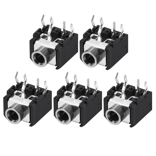 Lot De 10 Connecteurs Jack 3,5mm Femelle 5 Broches Pour Montage PCB - Idéal Pour Audio, MP3, Auto-radio