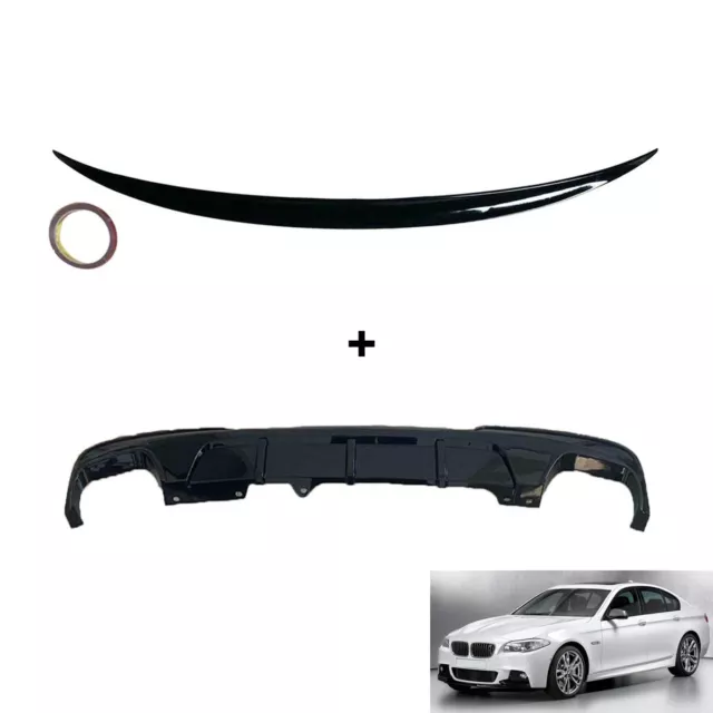 Spoiler Lip for BMW F10 Glossy Black Rear Trunk Wing Lid