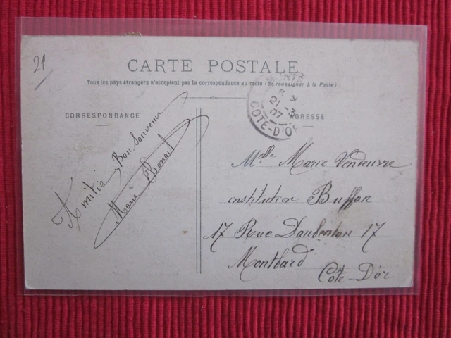 Cpa Written Timbre Chatillon Sur Seine Promenade De La Douix Côte D'or 21 2
