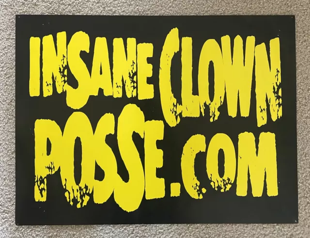 Original Insane Clown Posse ICP Street Team Poster Psychopathic 2001 VERY RARE Original Insane Clown Posse ICP Street Team Poster Psychopathic 2001 VERY RARE