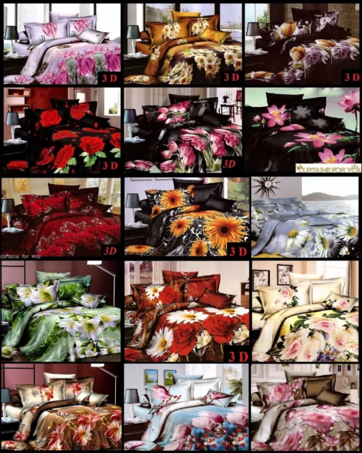 Nice Fabric King  Double Single! 4 Pcs ! 3D Bedding Sets 45 Designs To Choose