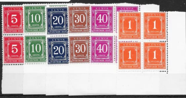 Kenia Sgd13/8 1967 Franqueo Debido Set Sin Montar O Nunca Montado Bloques De 4