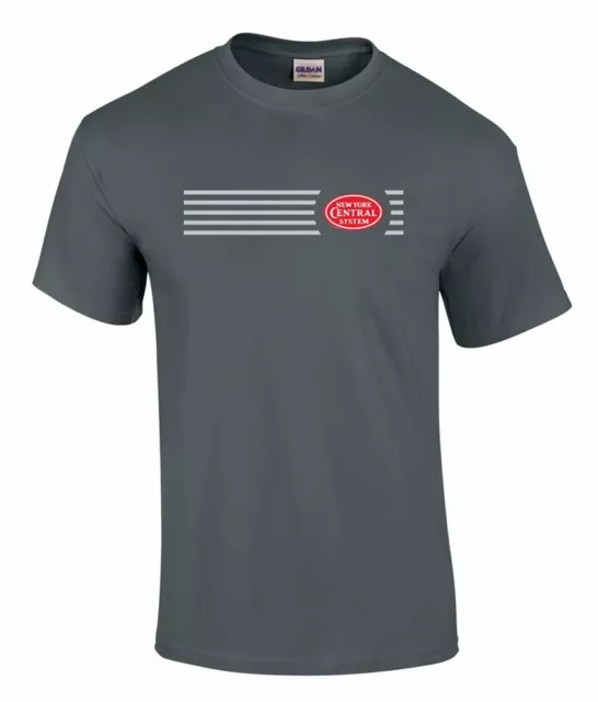 NEW YORK CENTRAL Railroad Red Logo Short Sleeve Tee Shirt [tee29r] $21. ...