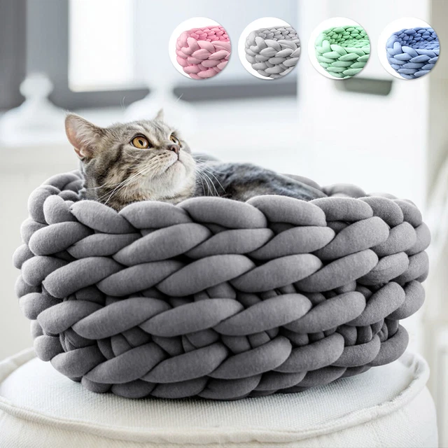Small Pet Dog Puppy Cat Soft Cotton Cozy Warm Nest Bed House Sleeping Mat Basket