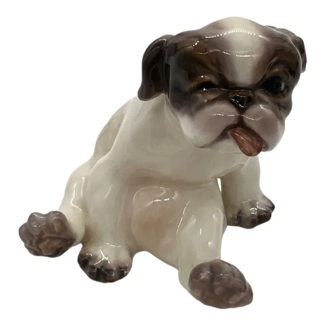 Dahl Jensen Pekingese Puppy Dog Figurine #1134 Copenhagen Denmark Porcelain