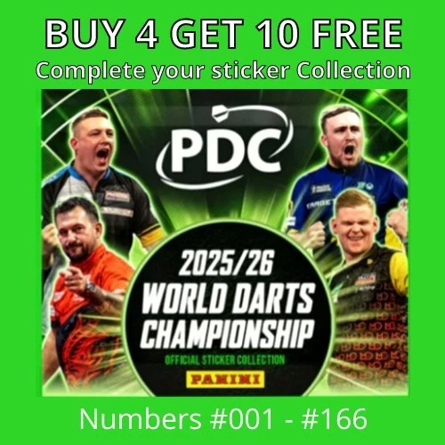 PDC WORLD DARTS Championship 2026 Panini Stickers 2025/2026 - #001 ...
