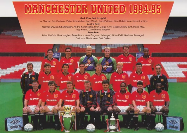 Man Utd Football Team Photo>1994-95 Season
