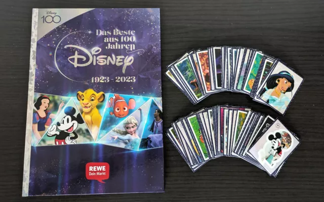 Rewe Sammelalbum 100 Jahre Disney (2023) komplett alle 180 Sticker + Album