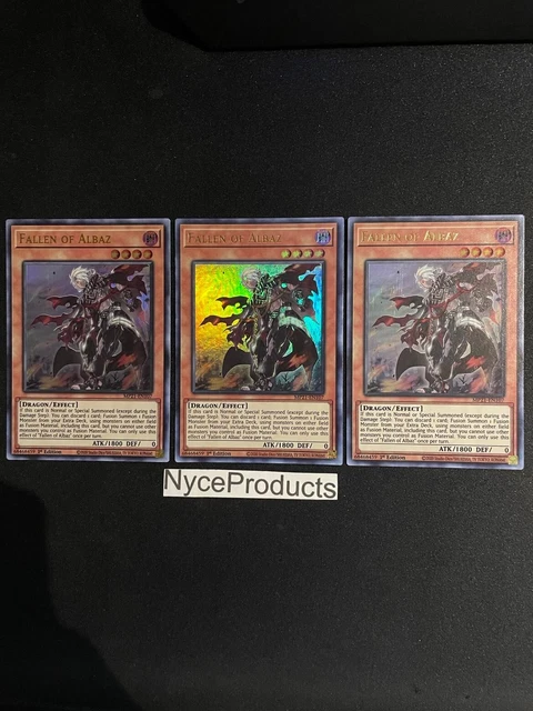 Yugioh! 3x Fallen of Albaz MP21-EN107 Ultra Rare 1st Edition Playset Near Mint