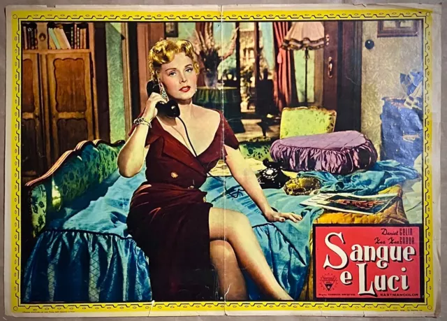 SANGUE E LUCI- Fotobusta originale- Zsa Zsa Gabor, Daniel Gelin -1953-