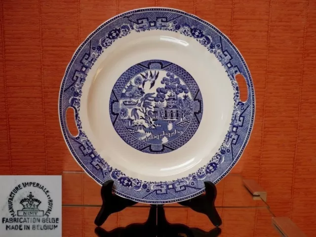 NIMY Willow Plat Tarte Taart Plaat Pie Plate Porcelaine Porselein China VINTAGE