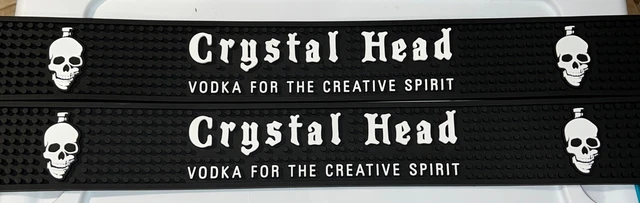 Crystal Head Vodka Bar Rail Set Of 2 Each Rail 2 Foot Long!  Durable Rubber