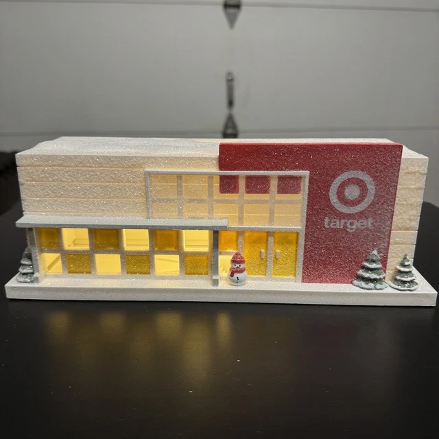 TARGET BULLSEYE PLAYGROUND Light Up Target Store Mini Christmas Village