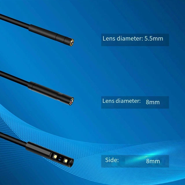 Fotocamera endoscopio flessibile con display IPS 2 4 pollici per ispezione industriale