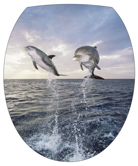 Sticker Abattant WC Fleurs 35x42cm - Motif Déco - Neuf