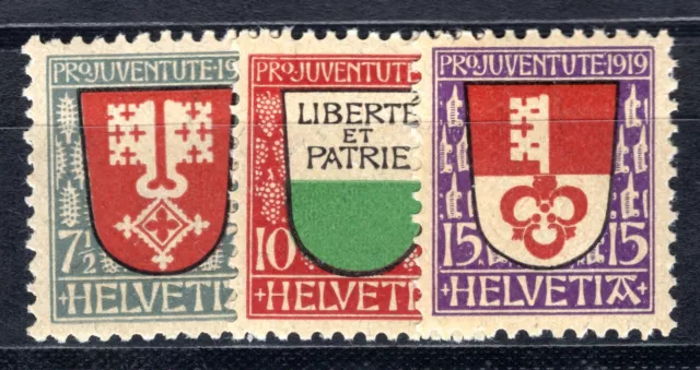 Schweiz 1919 149-151 ** Postfrisch Tadellos Satz Pro Juventute (I2827