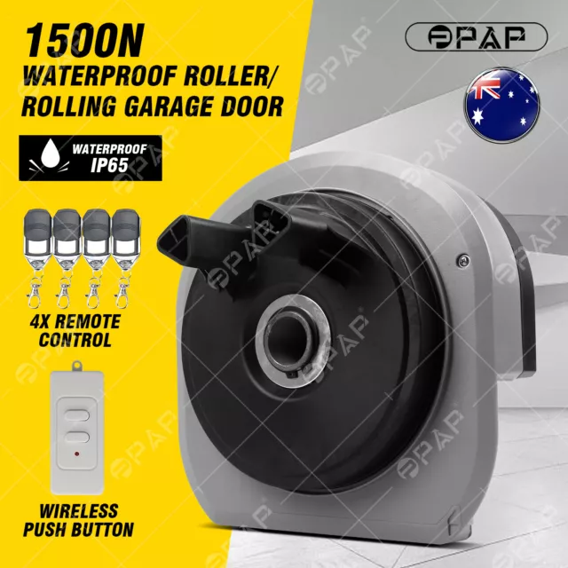 Automatic Roller Door Opener Garage 1500N Motor 4x Remote 25m² Rolling AU STOCK