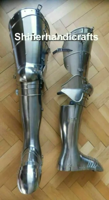 Medieval Full Leg Armor Set with shoes Renaissance Armor Leg Guard Cosplay Armor