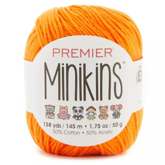 6 Pack Premier Minikins Yarn-Clementine 2103-15