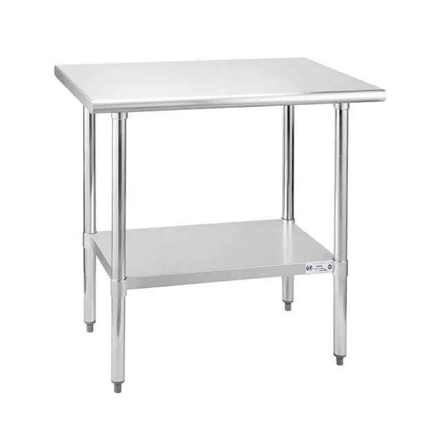 Hally Stainless Steel Table for Prep & Work 24 X 36 Inches, NSF Commercial Heavy