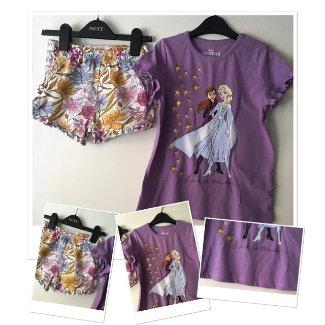 Next Girls Summer Floral Shorts Exc U & New Disney Frozen Top 4-5 Years