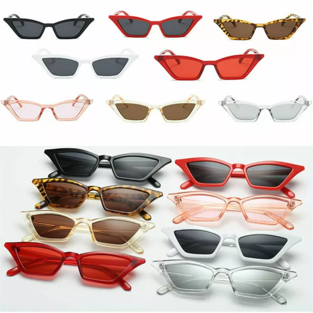 Vintage Triangle Cat Eye Sunglasses Women Fashion Retro Eyeglass Anti-UV Glasses