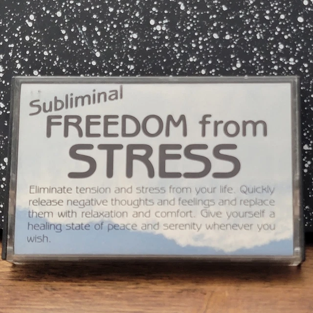 Cinta caseta subliminal Freedom From Stress con estuche de David Lee