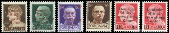 Dt. Bes. II. WK Kotor Nr. 1-6 ** (1731403535)