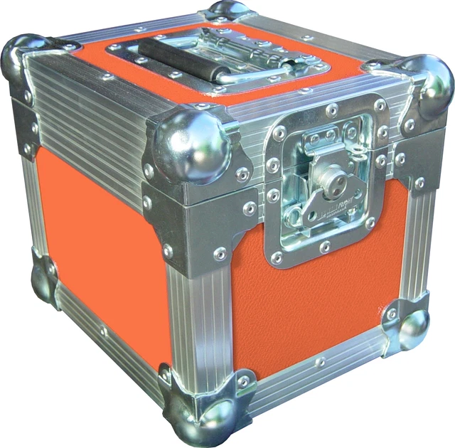 7" Single 100 Swan Flight Case Vinyl Record Box (Orange Rigid PVC)