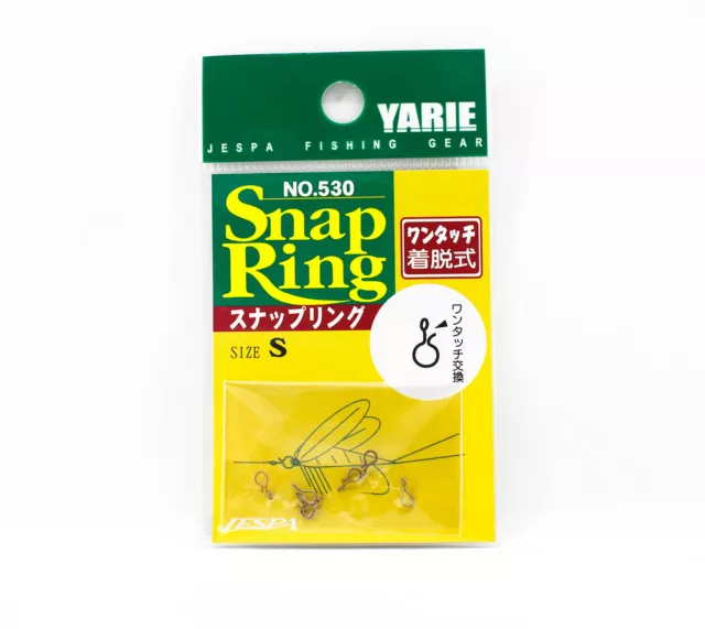 YARIE JESPA M. 530 Quick Snap Ring for Small Lures Fly 5 lb Size S