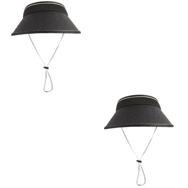 2pcs CHAPE DE PLACE pliant d'été Delate Wide Brim Beach Big Big Sunshade Hat