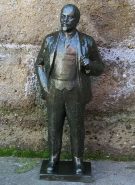 Scultura Di V. Lenin ,Metallo, Alta 32 Cm.