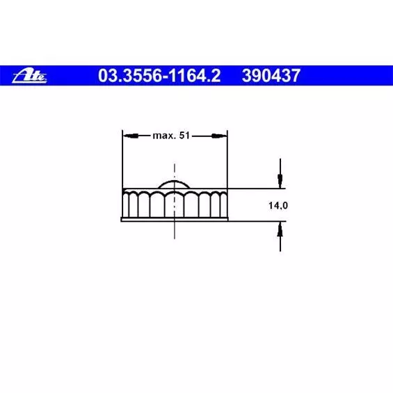 ATE 03.3556-1164.2 Verschluss, Bremsflüssigkeitsbehälter