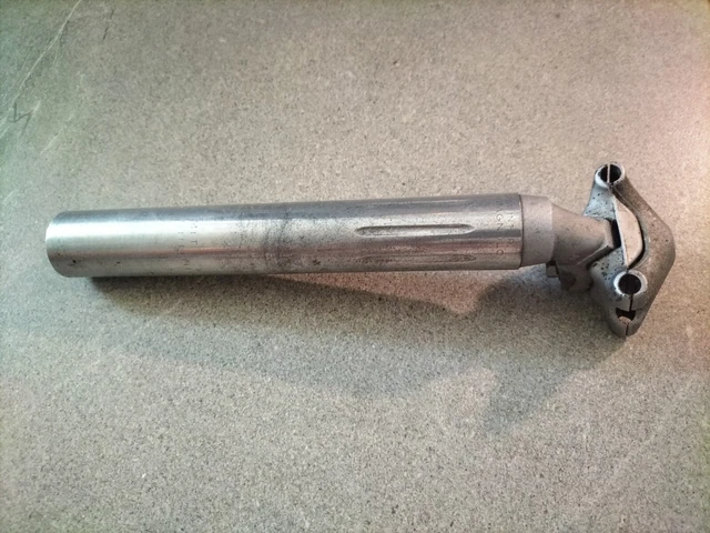 Tige De Selle Vintage Campagnolo Super Record 1ère Génération - 27,2 Mm - Cannelée Double Boulon - Occasion