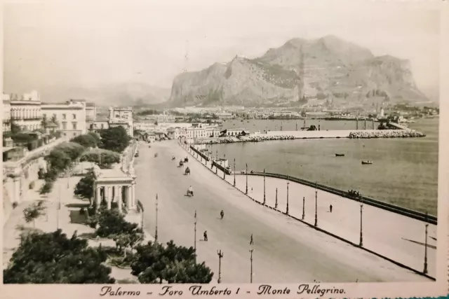 Cartolina - Palermo - Foro Umberto I - Monte Pellegrino - 1936