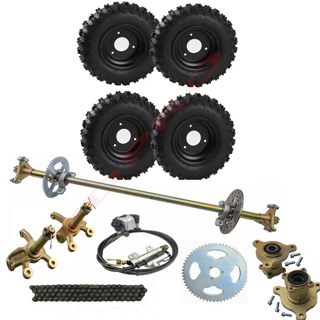 740MM GO KART Rear Axle Kit+ 6" Wheels+ Brake Assembly For Quad Drift