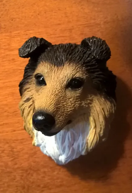 Sable Sheltie Dog Figurine Refrigerator Magnet Resin 2.5" Life's Attractions