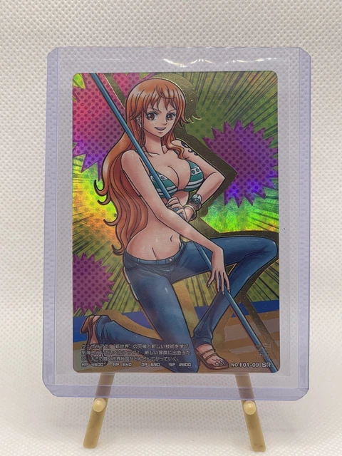 RARE ONE PIECE AR Carddas Nami NO.F01 09 SR Card Game Japanese