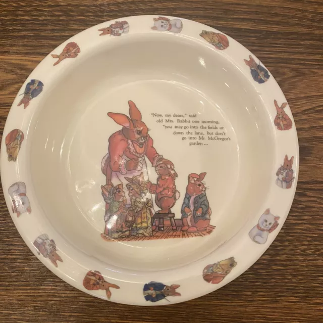 Tale of Peter Rabbit Child's Bowl Melmac 1987 Allen Atkinson Tempest USA