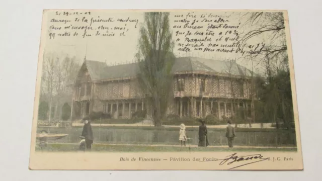 CPA 75. Paris. Bois de Vincennes. Forest Pavilion. Animated. 1903