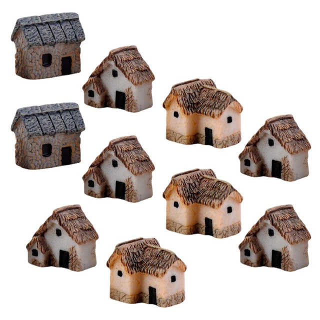 10 Pcs Hütten Tischdekoration Für Weihnachten Mini Gartenhaus